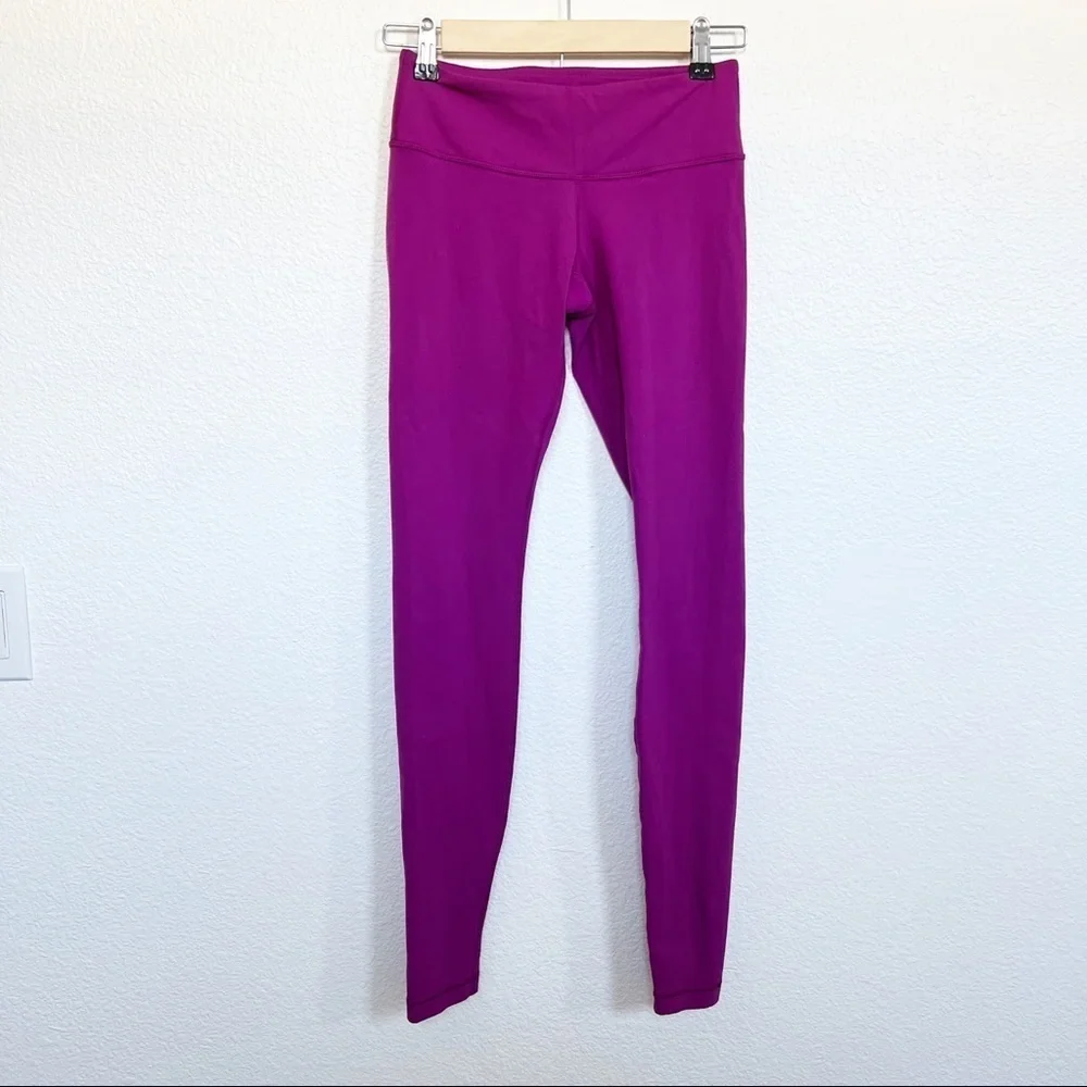 Lululemon- Wunder Under Pant III in Deep Fuschia- 4